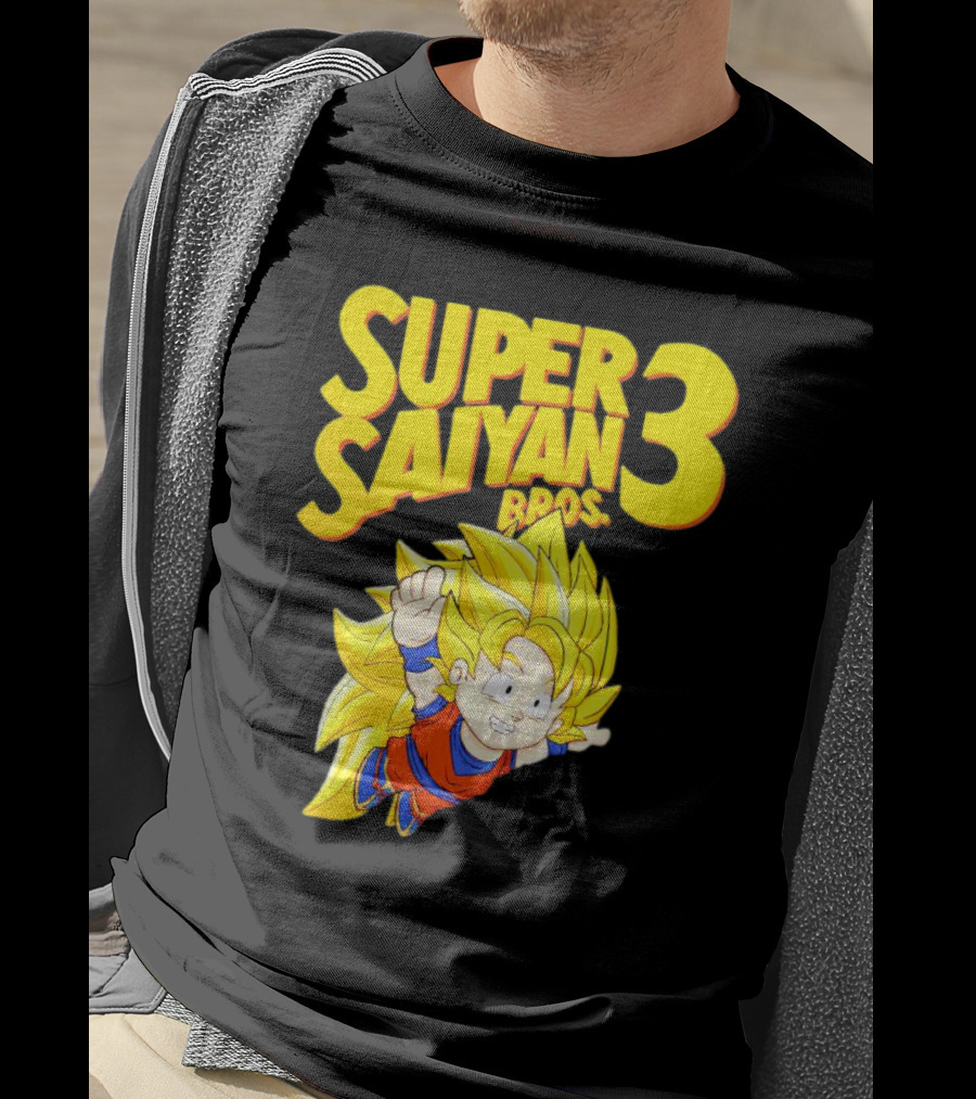 Super Saiyan 3 Bros Vintage Gaming Fusion T-Shirt