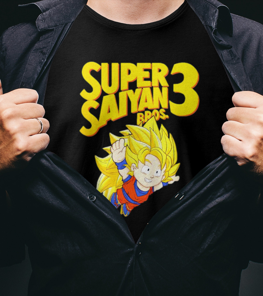 Super Saiyan 3 Bros Vintage Gaming Fusion T-Shirt