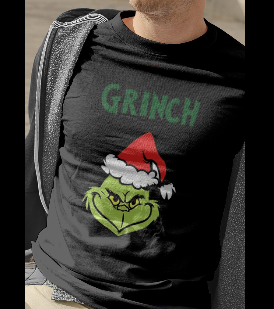 The Grinch Santa Hat Christmas T-Shirt