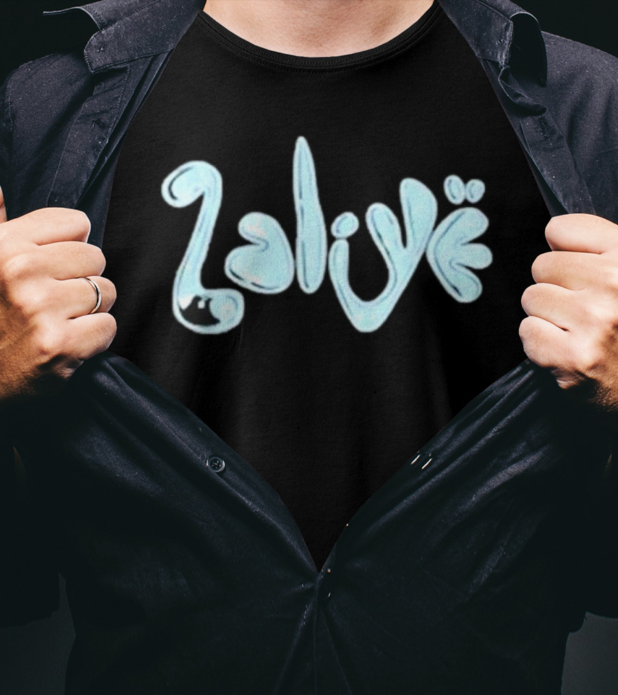 Twizzy Rich 2 Alive Water-Inspired Text T-Shirt