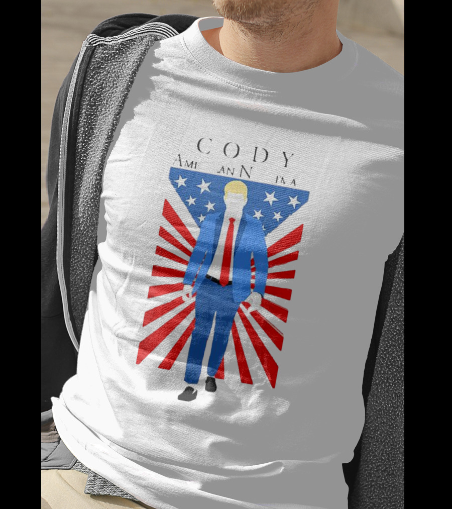 Cody AEW American Nightmare Patriotic Stars And Stripes Suit T-Shirt