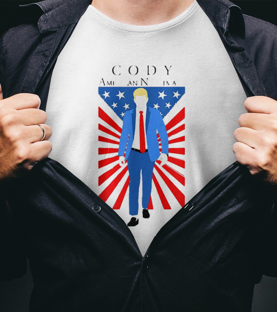 Cody AEW American Nightmare Patriotic Stars And Stripes Suit T-Shirt
