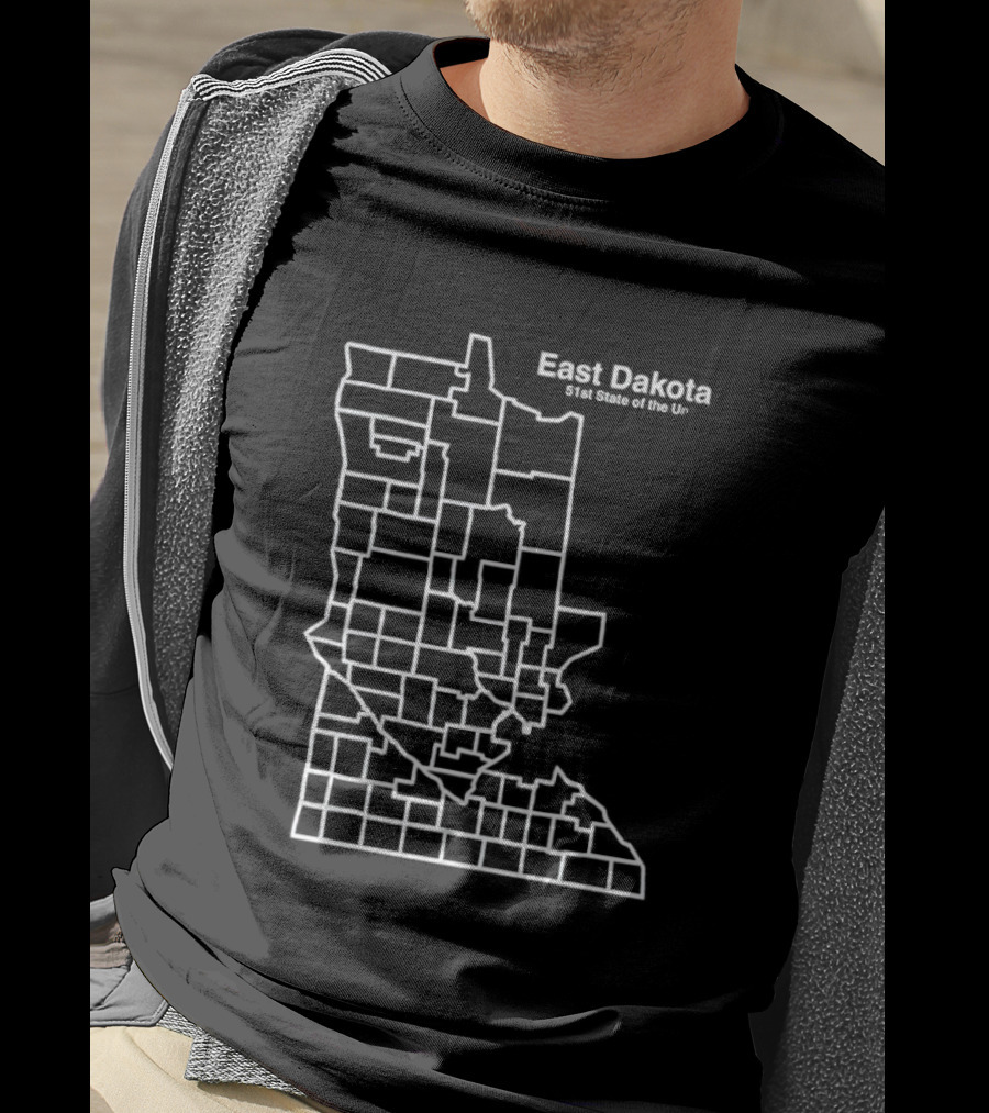Arvo G Beckwith East Dakota Map 51st State Of The Union T-Shirt