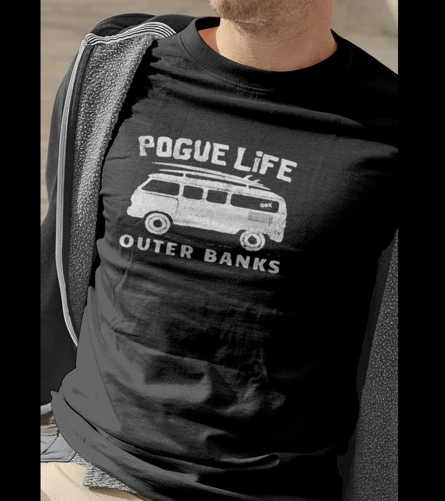 Pogue Life OBX Surf Van Outer Banks Fun Beach T-Shirt