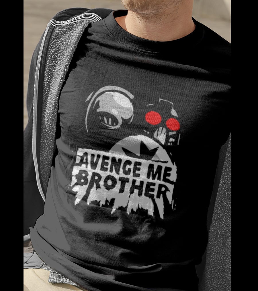 Avenge Me Brother Space Skull Red Eyes Iconic T-Shirt