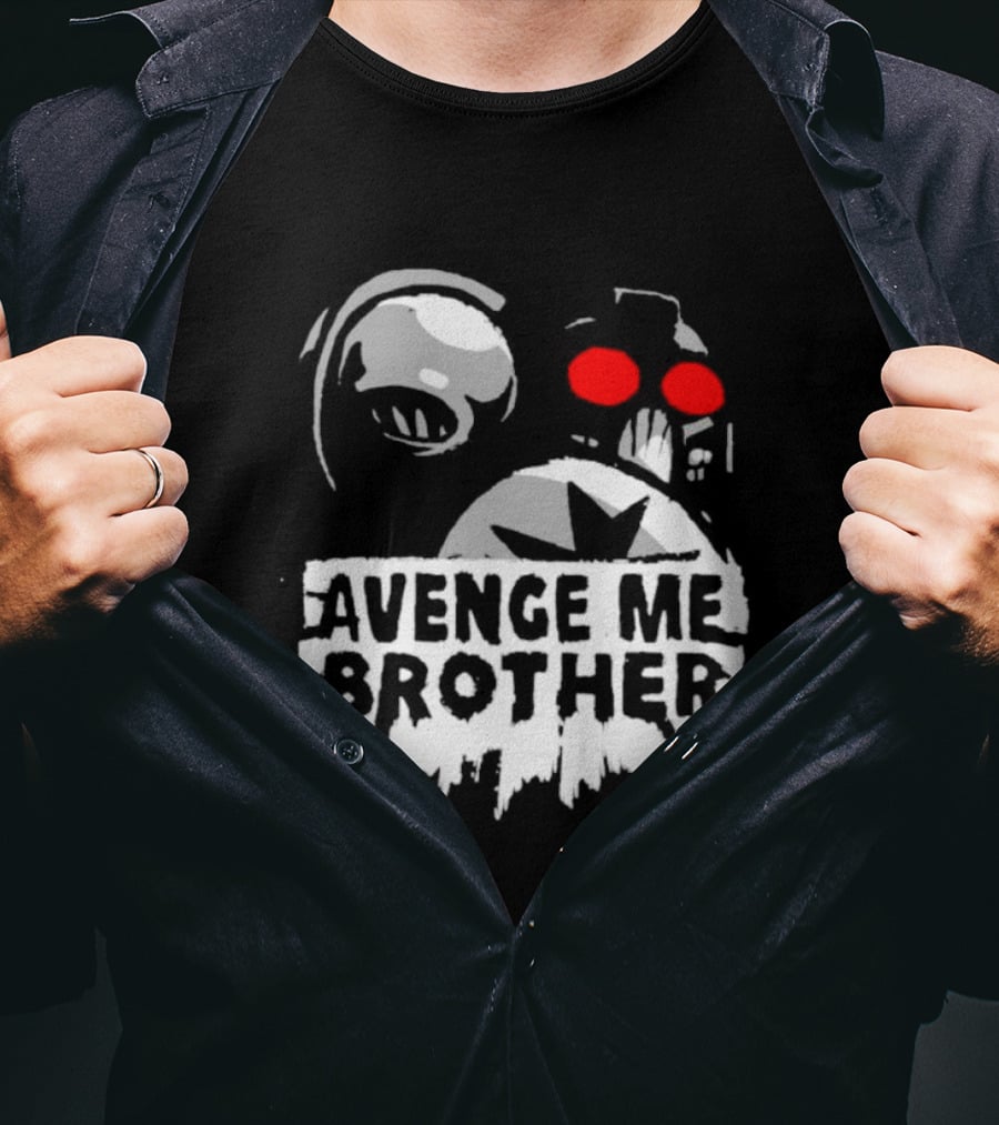 Avenge Me Brother Space Skull Red Eyes Iconic T-Shirt