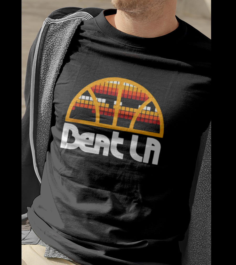 Beat LA Denver Nuggets Skyline Basketball T-Shirt