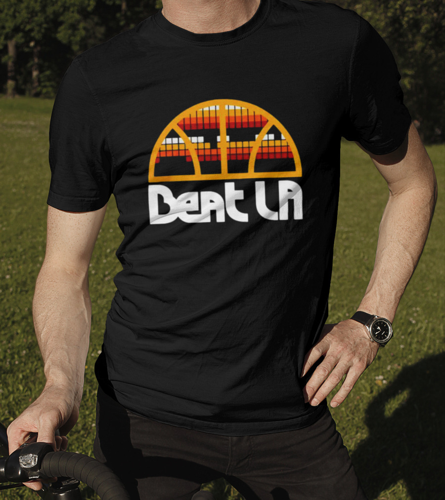 Beat LA Denver Nuggets Skyline Basketball T-Shirt