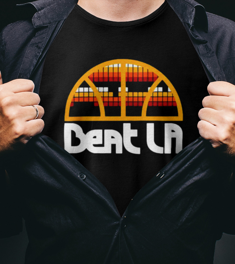 Beat LA Denver Nuggets Skyline Basketball T-Shirt