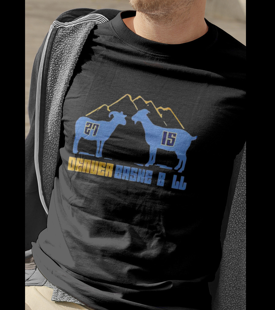 Denver Basketball Goats 27 15 Mountain Peaks T-Shirt