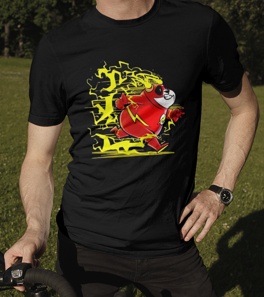 Flash Panda Velocipanda Lightning Hero Charge T-Shirt