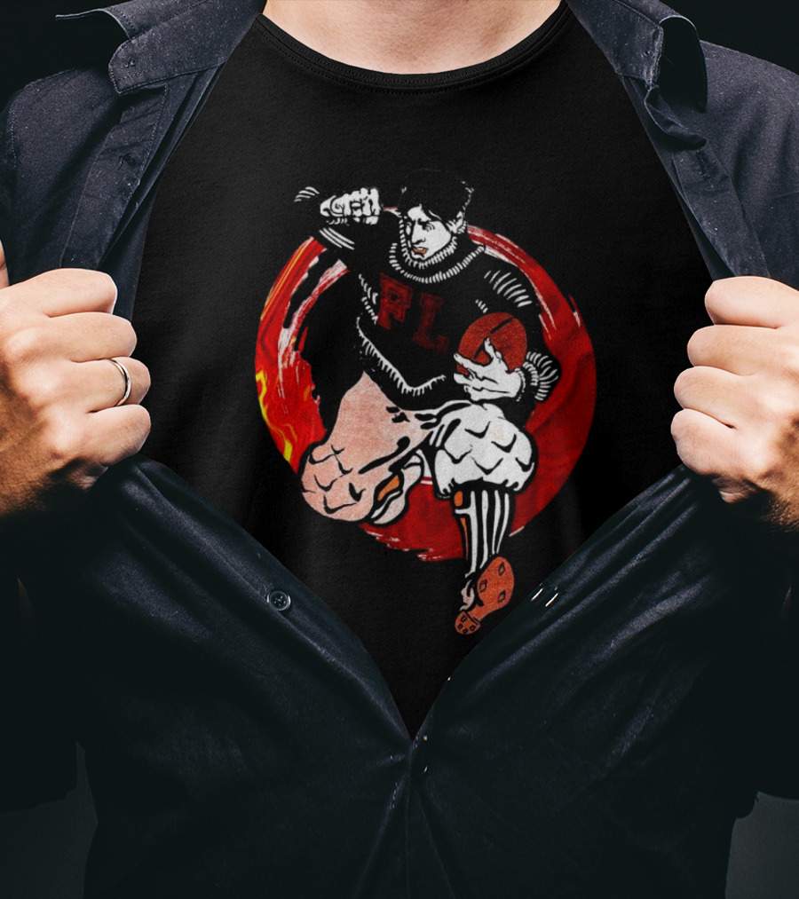 Flil Academy Football Player Stiff Arm Action T-Shirt