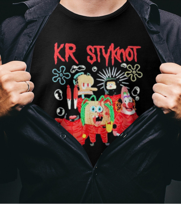 KRSTYKnot Slipknot Spongebob Crossover Characters SpongeBob SquarePants T-Shirt