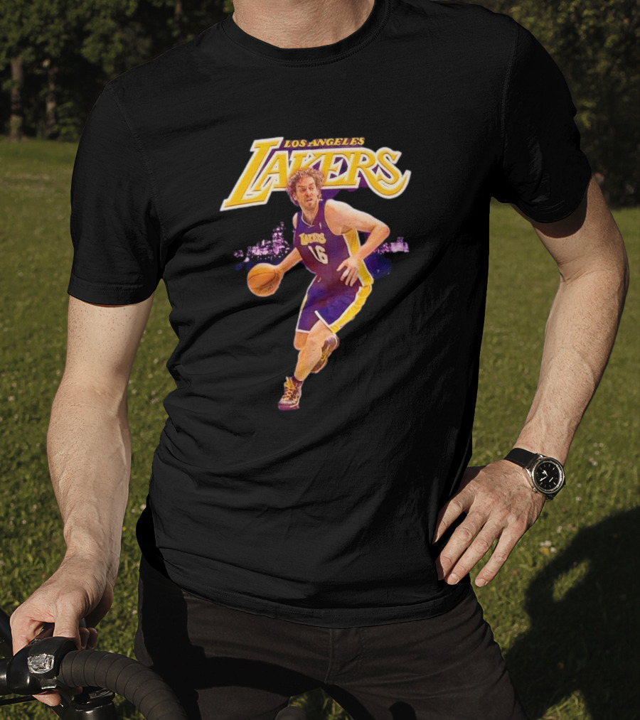 Los Angeles Lakers Pau Gasol Basketball Player 16 NBA Career T-Shirt