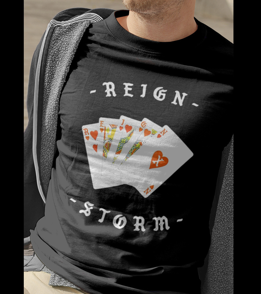 Reign X Playing Cards Hearts Deck Storm T-Shirt