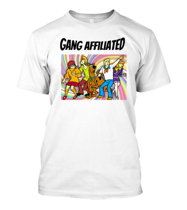 Gang Affiliated Scooby Doo Group Psychedelic Background T-Shirt