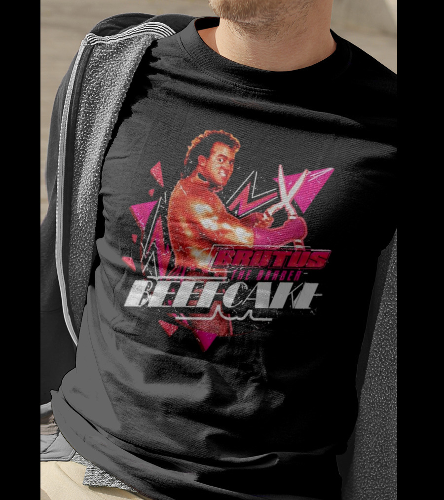 Brutus The Barber Beefcake Wrestling Icon Holding Scissors T-Shirt