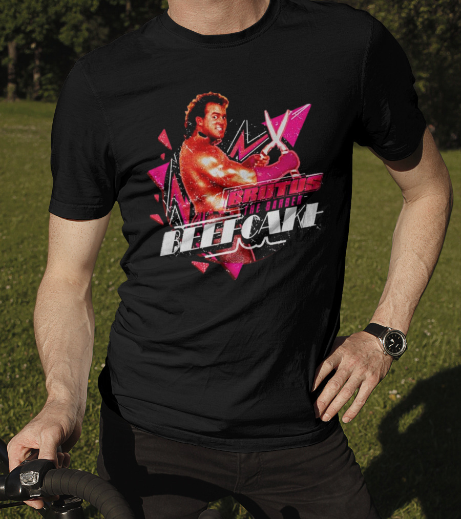 Brutus The Barber Beefcake Wrestling Icon Holding Scissors T-Shirt