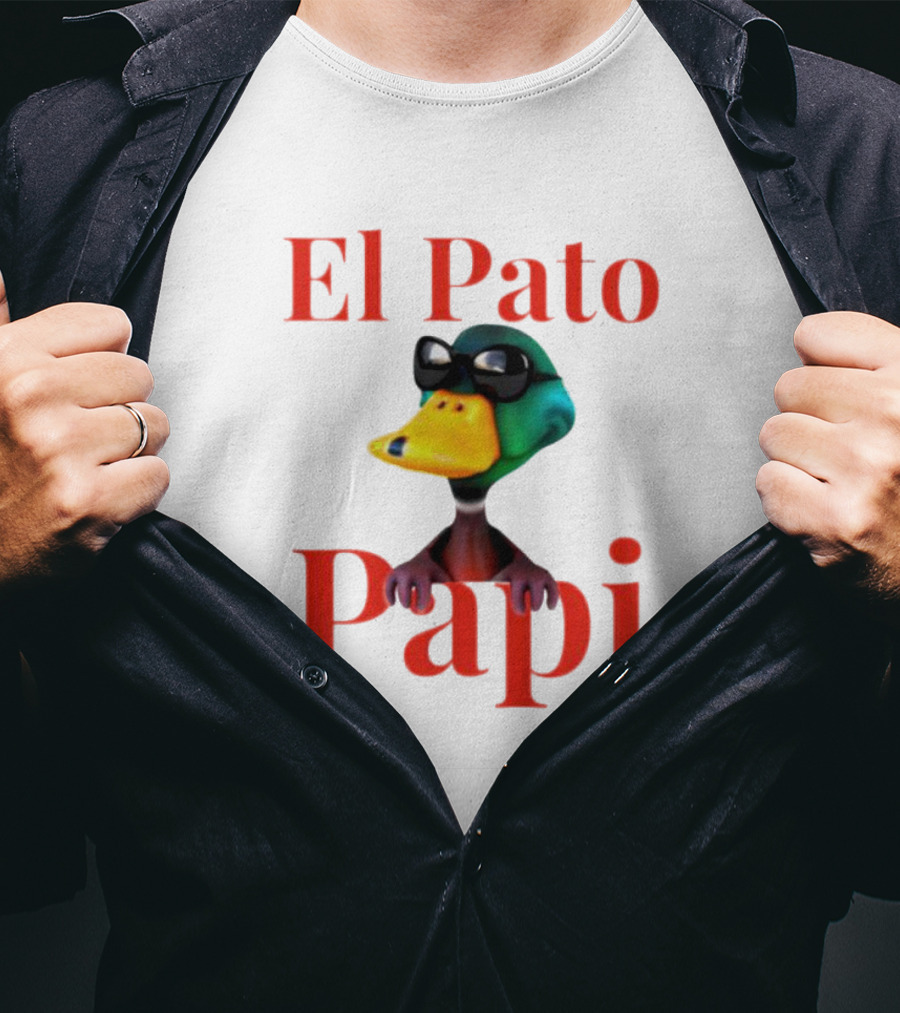 El Pato Papi Duck Character Sunglasses T-Shirt
