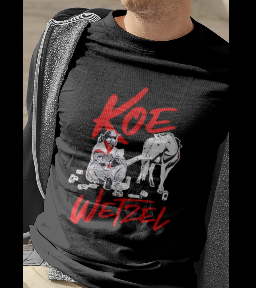 Koe Wetzel Feeding Horse Surrounded By Cans T-Shirt