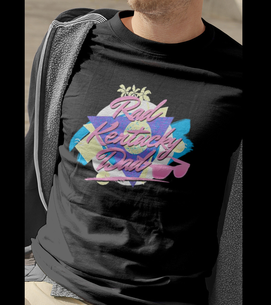 Rad Kentucky Dad 90’s Retro Palm Trees And Sunglasses Vibe T-Shirt