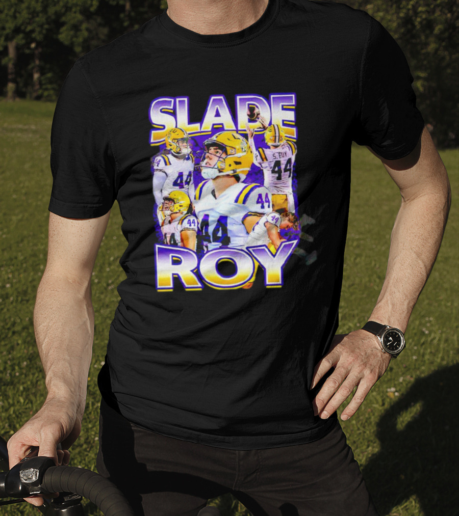 Slade Roy Number 44 LSU Tigers Football Promotion T-Shirt