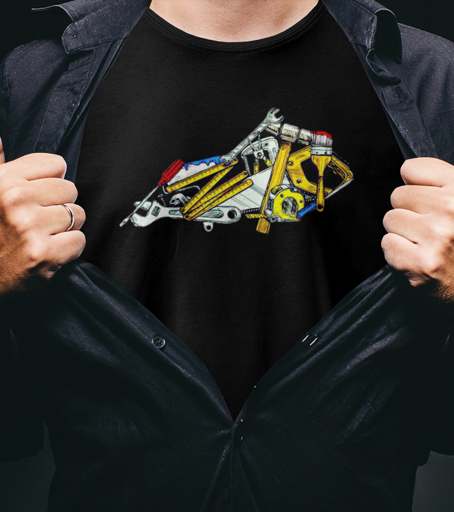 The Tool Time Kentucky Motorcycle Craftsmanship Art With Wrenches And Paintbrushes T-Shirt