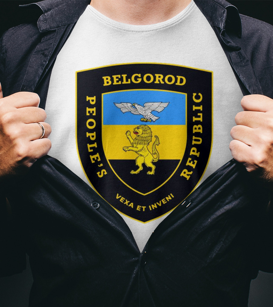 Belgorod People's Republic Emblem Vexa Et Inveni Shield Lion And Eagle Crest T-Shirt