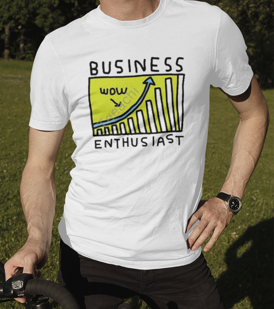 Business Enthusiast Wow Arrow Graph T-Shirt