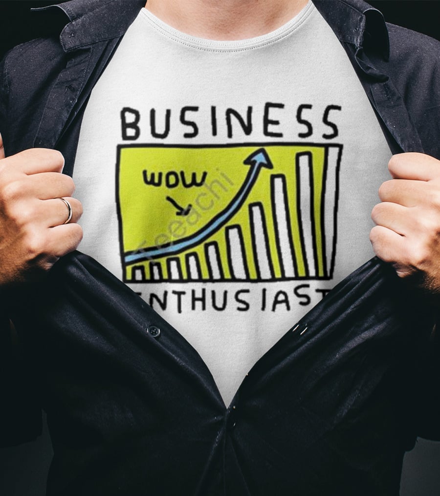 Business Enthusiast Wow Arrow Graph T-Shirt
