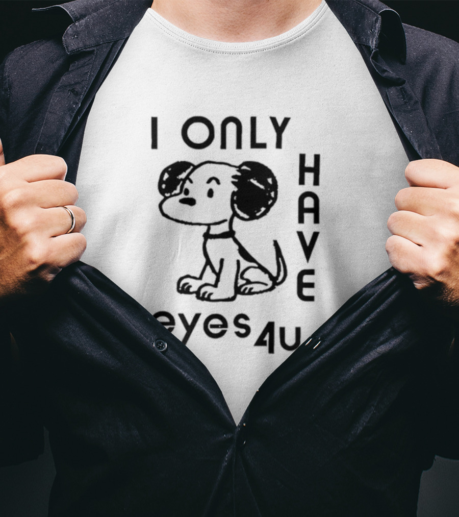 Lowlvl I Only Have Eyes 4U Cartoon Dog T-Shirt