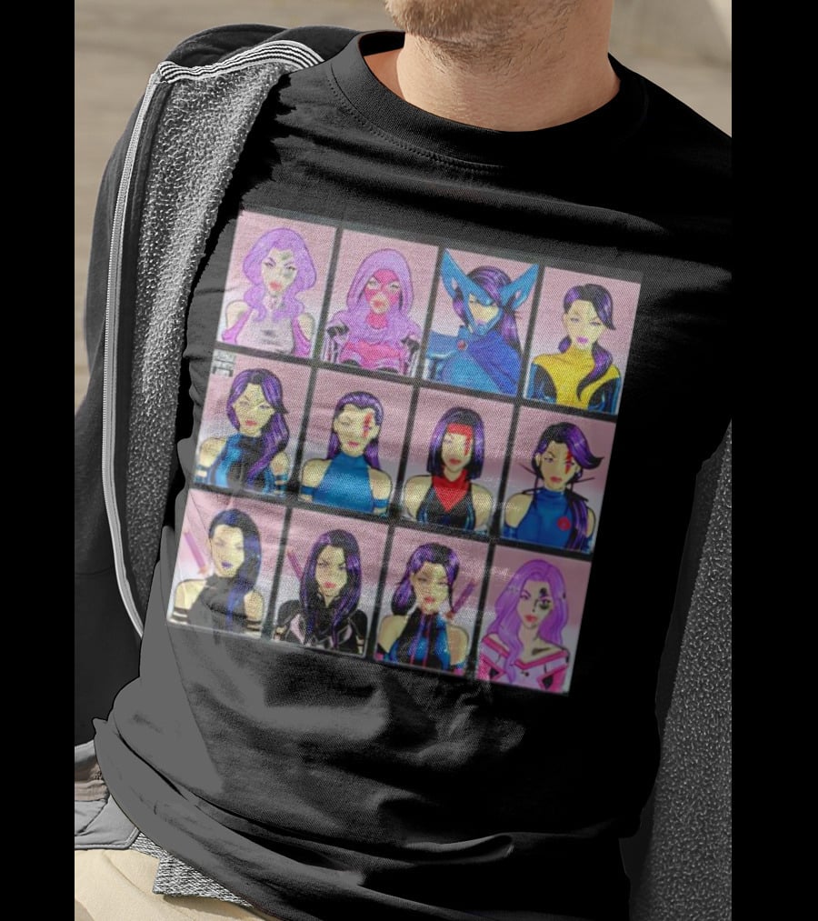 Psylocke Evolution Twelve Iconic Looks T-Shirt