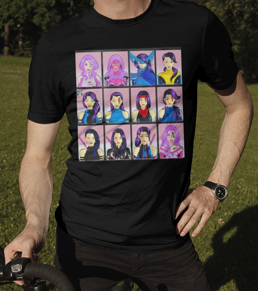 Psylocke Evolution Twelve Iconic Looks T-Shirt