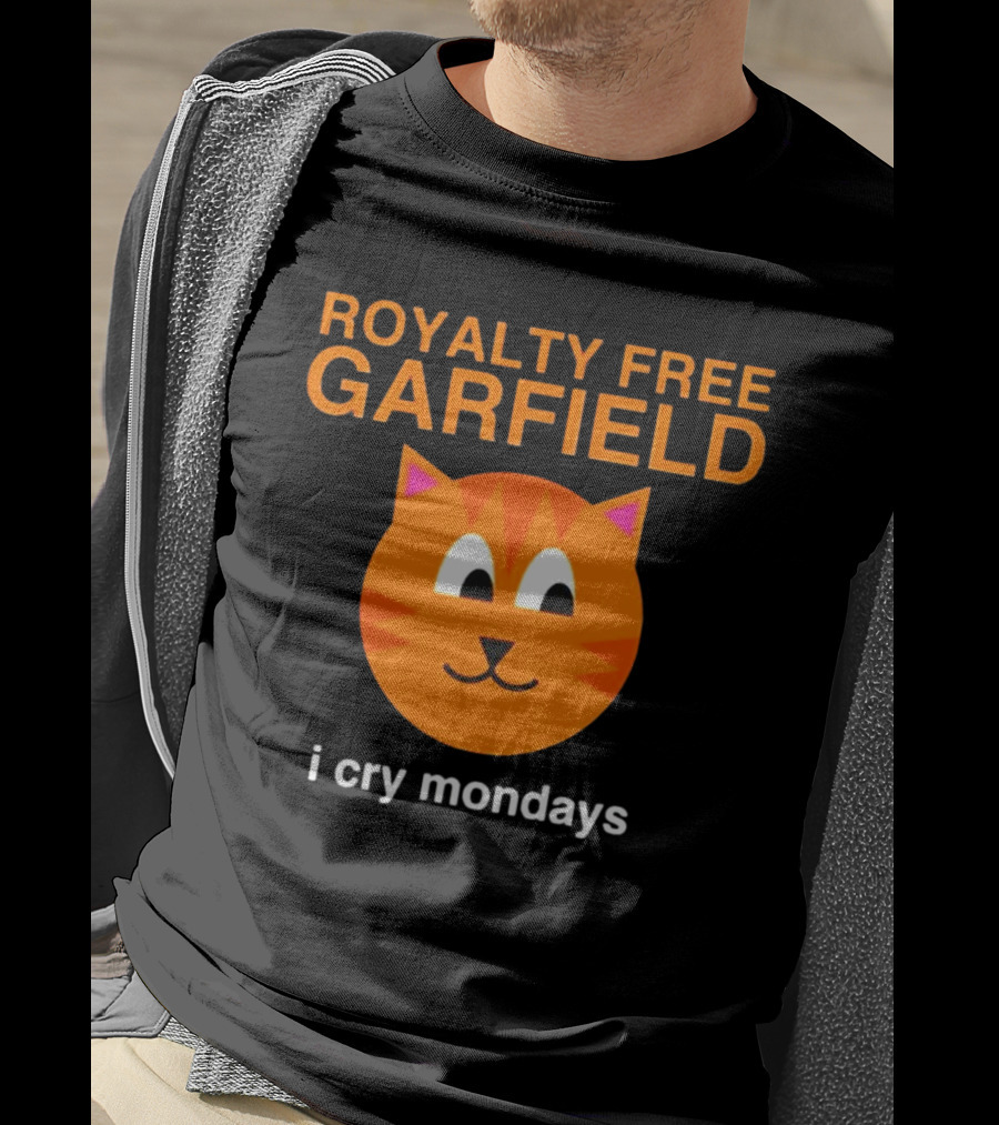 Royalty Free Garfield I Cry Mondays Iconic Meme T-Shirt