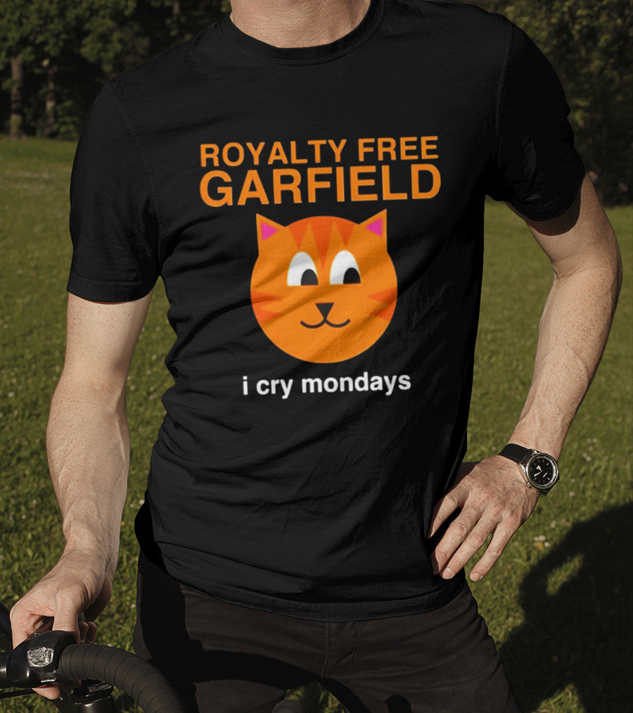 Royalty Free Garfield I Cry Mondays Iconic Meme T-Shirt