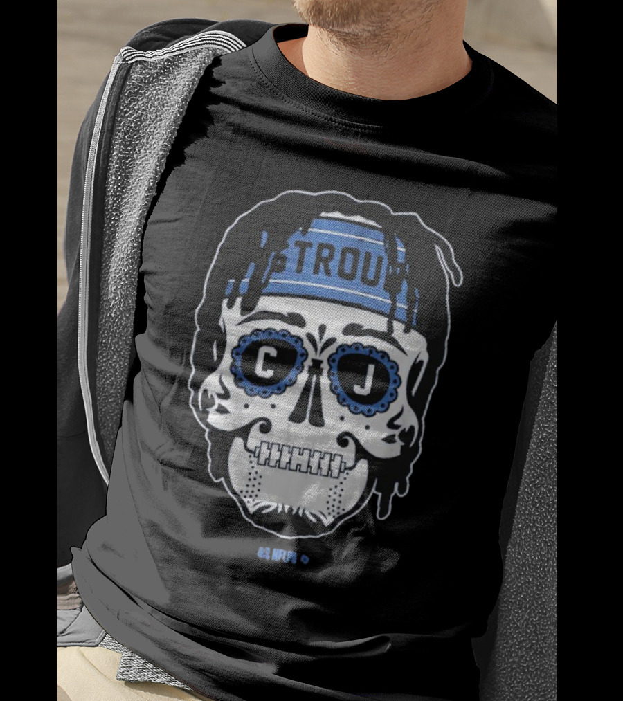 C.J. Stroud Sugar Skull Blue Bandana T-Shirt