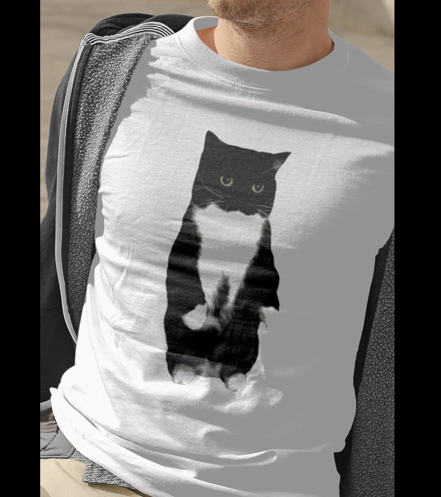 Unicouniuni Cat Playful Tuxedo T-Shirt