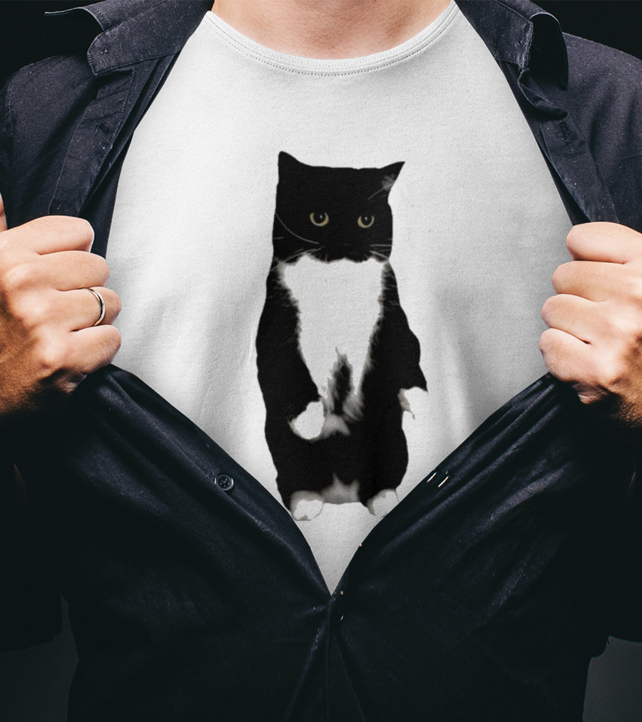 Unicouniuni Cat Playful Tuxedo T-Shirt