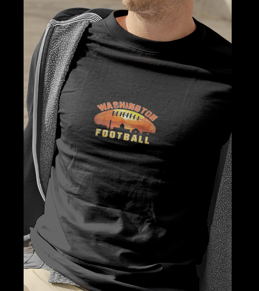 Washington Football City Skyline Sunset T-Shirt