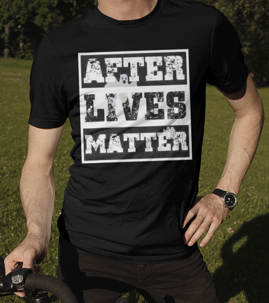 Boo After Lives Matter Ghosts Textured Halloween T-Shirt