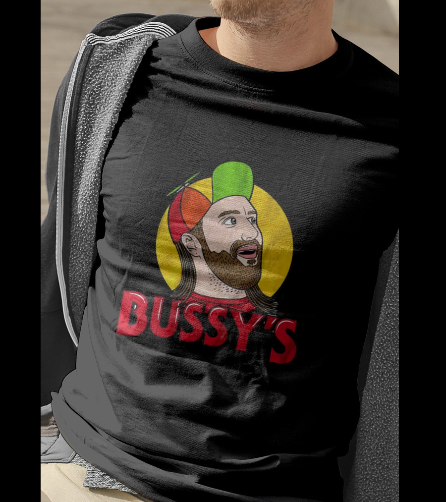 Bussy’s Multicolor Cap Cartoon Character T-Shirt