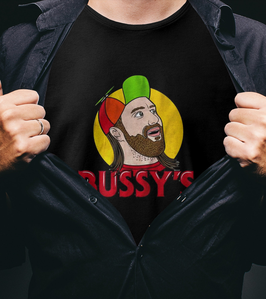 Bussy’s Multicolor Cap Cartoon Character T-Shirt