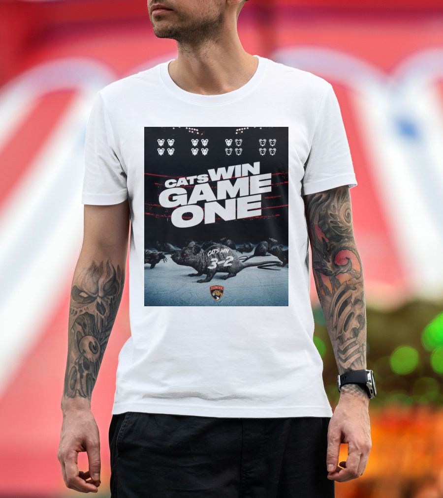 Cats Win Game One Florida Panthers 3-2 Victory T-Shirt