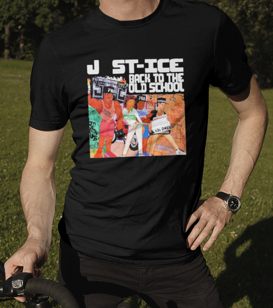 J St-Ice Back To The Old School Fila Boombox Graffiti T-Shirt