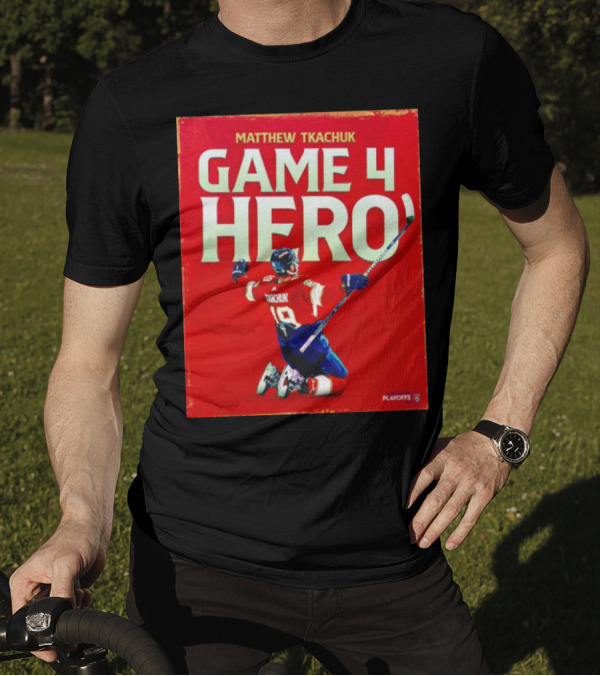 Matthew Tkachuk Game 4 Hero Playoffs T-Shirt