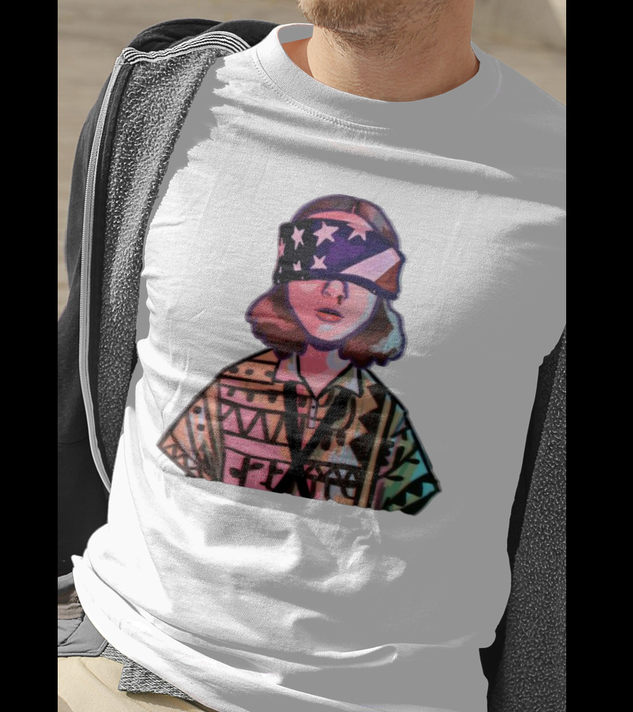 Stranger Things Season 3 Eleven Blindfolded American Flag T-Shirt