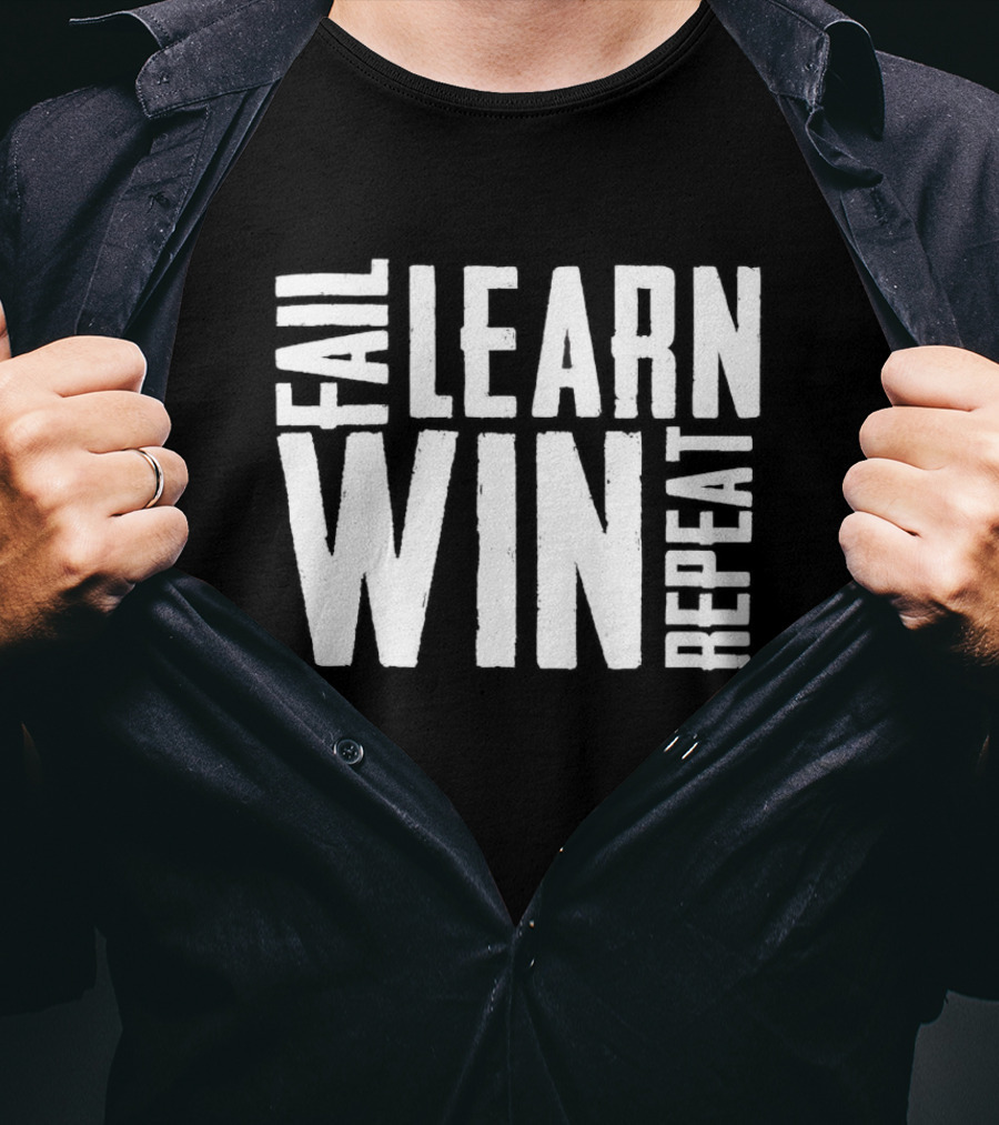 Trevor Bauer Fail Learn Win Repeat Motivation T-Shirt