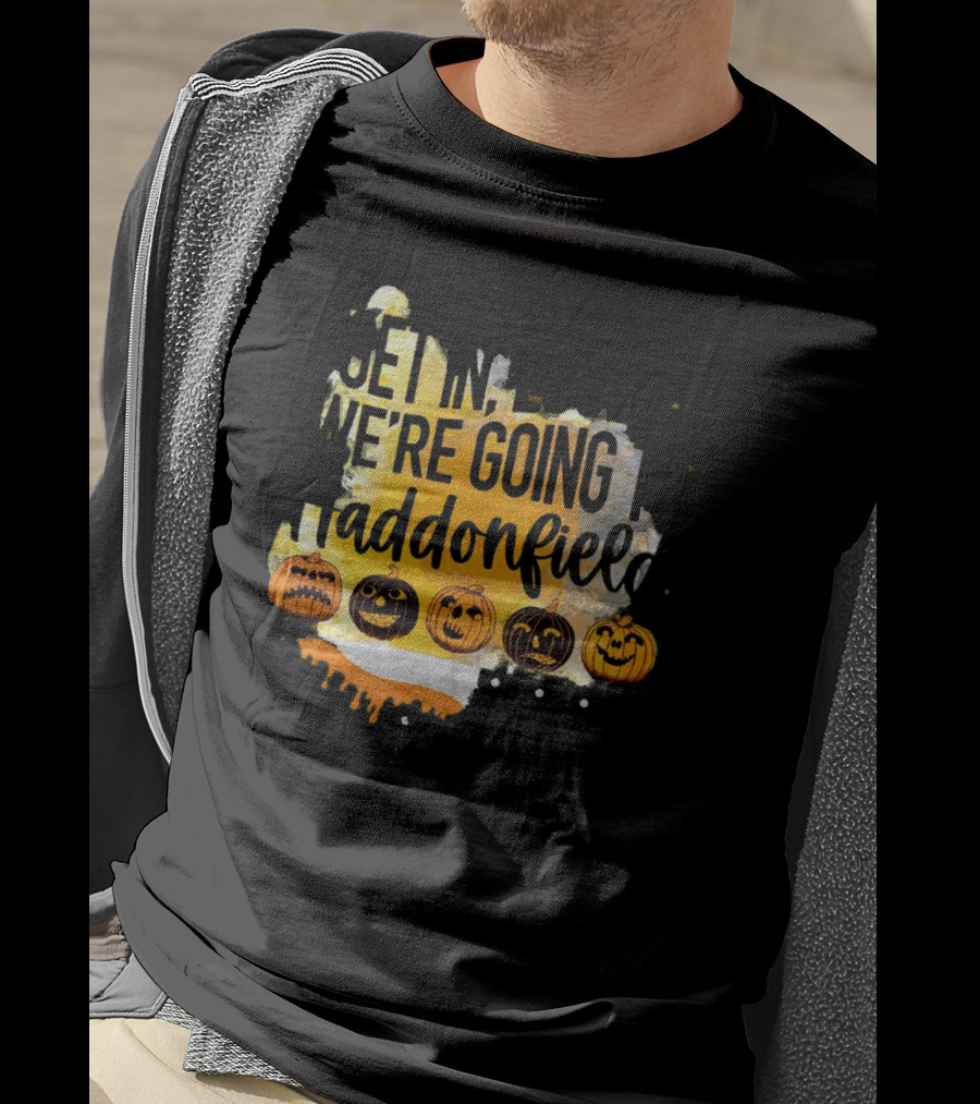 Get In Loser We're Going To Haddonfield Halloween Pumpkins Knife T-Shirt