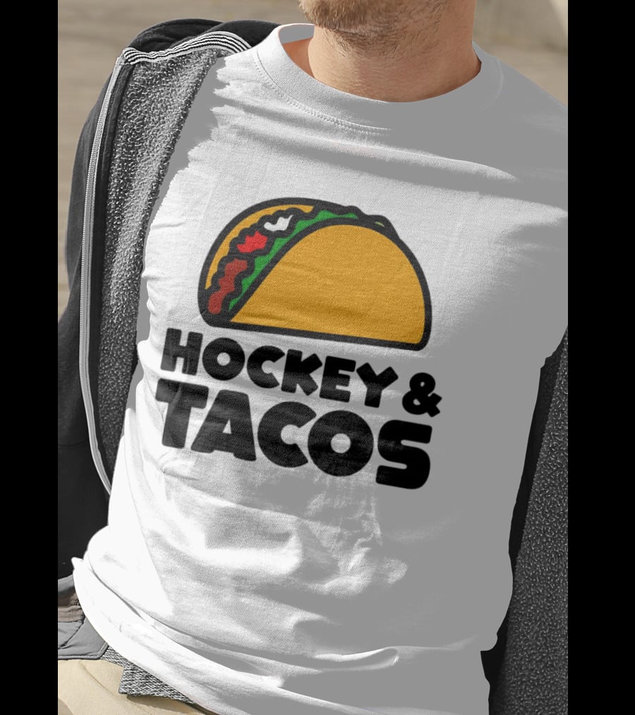 Hockey And Tacos Bold Fun Combo T-Shirt