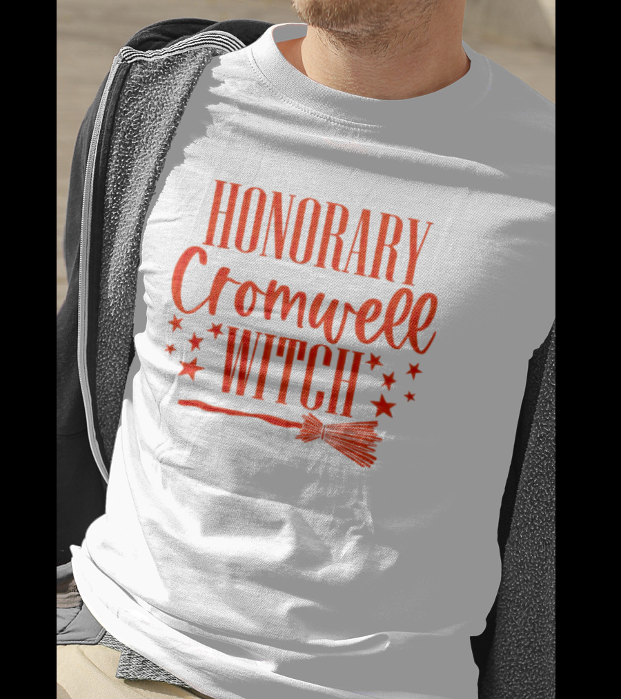 Honorary Cromwell Witch Halloween Hocus Pocus Inspired Broom Stars T-Shirt